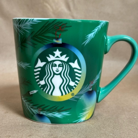 Starbucks 2020Green Christmas Holiday Lights Ceramic Mug. 18ox - Picture 1 of 5